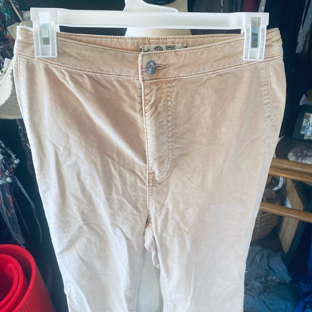 Free People Light Beige Wide Leg Pants
